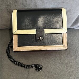 Coach Black and Cream Mini Bag